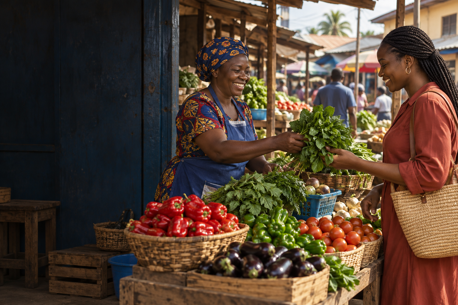 A customer shopping for fresh produce